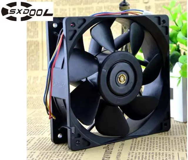 Alt view image 4 of 6 - Original Delta QFR1212GHE DC12V 2.70A 12038 12CM Delta Bitcoin Miner FAN 12cm PWM Most Powerful for Bitcoin Mining 4-pin