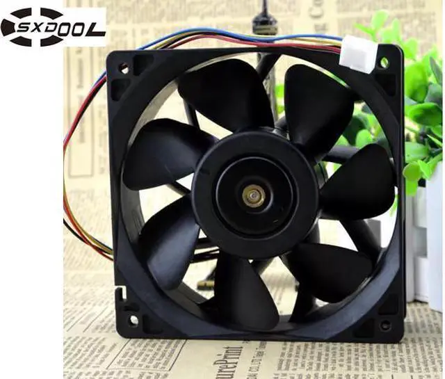 Alt view image 6 of 6 - Original Delta QFR1212GHE DC12V 2.70A 12038 12CM Delta Bitcoin Miner FAN 12cm PWM Most Powerful for Bitcoin Mining 4-pin