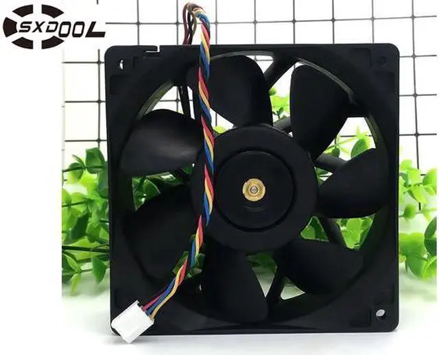 Alt view image 3 of 6 - Original Delta QFR1212GHE DC12V 2.70A 12038 12CM Delta Bitcoin Miner FAN 12cm PWM Most Powerful for Bitcoin Mining 4-pin
