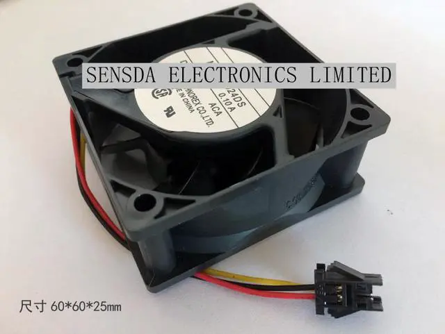 Alt view image 3 of 3 - Melco MMF-06D24DS ACA 6025 DC 24V 0.1A inverter cooling fan 60*60*25MM