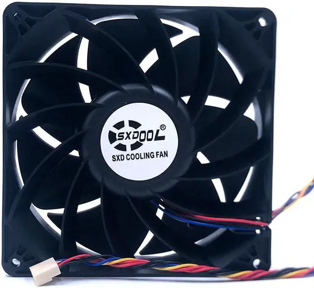 Alt view image 3 of 5 - Powerful  6Pin fan 140mm 14038 DC 12V 4A 5600RPM 280CFM  E9+ E10 bitcoin miner cooling fan replace PFM1412DE