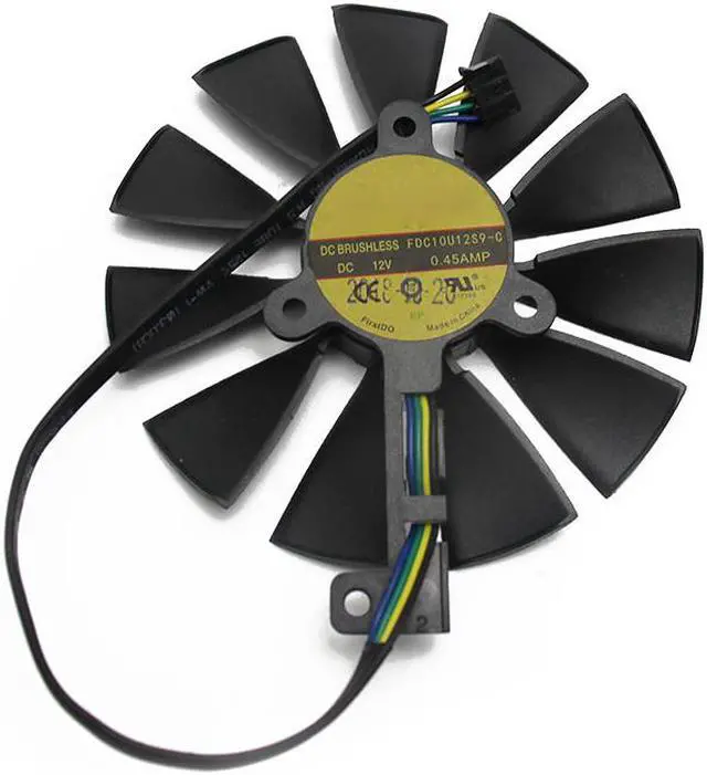 Alt view image 6 of 6 - 87mm FDC10U12S9-C 4Pin RTX2080 GPU Card Cooler Fans  ASUS Gece RTX 2080 GAMING Card Fan
