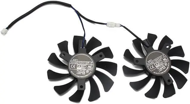 Alt view image 3 of 4 - HA8010H12F-Z 75MM 2Pin GTX1050 2GT OC GPU Cooler DUAL Fan  MSI Gece GTX 1050Ti GTX 1050 Ti 4GT-OC Graphic Card Cooling Fan