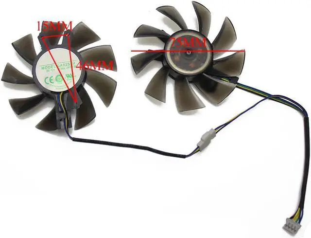 Alt view image 3 of 4 - 2PCS/lot P106 GA82S2H  GALAX GTX1060 Cooler Fan  KFA2 Gece GTX 1060 OC Graphics Cards as replacement Fa