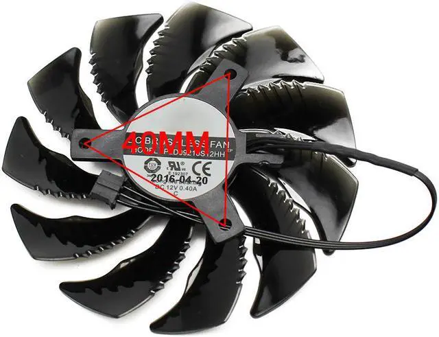 Alt view image 2 of 4 - PLD09210S12HH 87MM Cooler Fan  Gigabyte GTX 1050 Ti mini RX 470 480 G1 Graphics Card 12V 0.40A 3Pin Cooling Fan