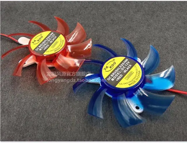 Alt view image 2 of 5 - New Super Silent 75mm fan DC12V 42x42x42mm Hole Pitch diameter 75x15MM Fan For 9800GT 9600GT Graphics Card fan blade