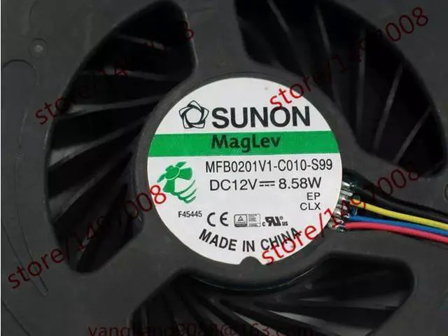 Alt view image 4 of 4 - For Lenovo All In One Cooling Fan Sunon MFB0201V1-C010-S99 DC12V 8.58W 4 Wires CPU Cooler