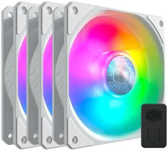 Alt view image 2 of 2 - SickleFlow 120 V2 Addressable RGB Fan Cooler Master (White Edition, 3 in 1 with ARGB LED Controller) - 120mm Square Frame Fan, Air Balance Curve Blade Design, PWM Control for PC Case & Liquid Radiator