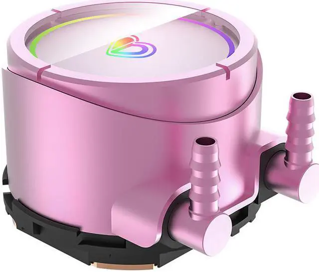 Alt view image 6 of 6 - Water Cooler PINKFLOW 360 CPU  5V Addressable RGB AIO Cooler 360mm CPU Liquid Cooler 3X120mm, pink phantom color ARGB light effect all-in-one, Intel 115X/2066 , AMD TR4/AM4