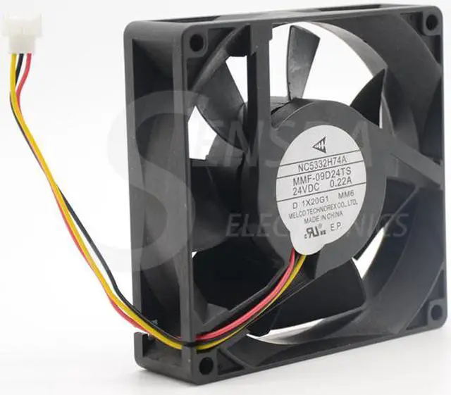 Alt view image 5 of 7 - NEW original For Mitsubishi drive fan NC5332H74A Melco MMF-09D24TS MM6 9025 DC 24V 0.22A server cooling fan PLC ABB fan