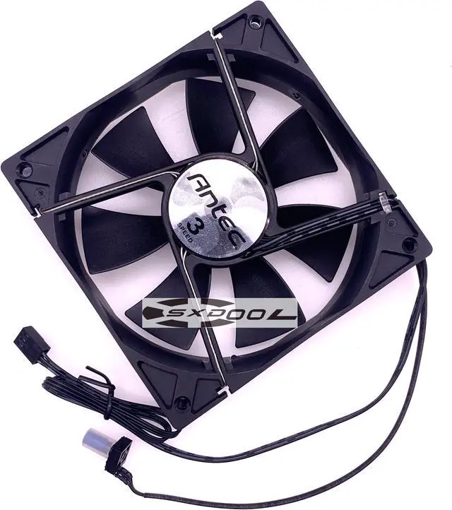 Alt view image 7 of 7 - New genuine ANTEC Anti-Titanic 12025 12CM fan chassis heat dissipation 3-wire LED cooling fan