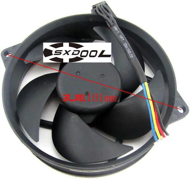 Alt view image 5 of 6 - NEW Delta 92x25mm AUB0912HH SP15 9F15 12V 0.4A 4 Wires 4 Pins Case Fan for Xbox360 SLIM X858313-006