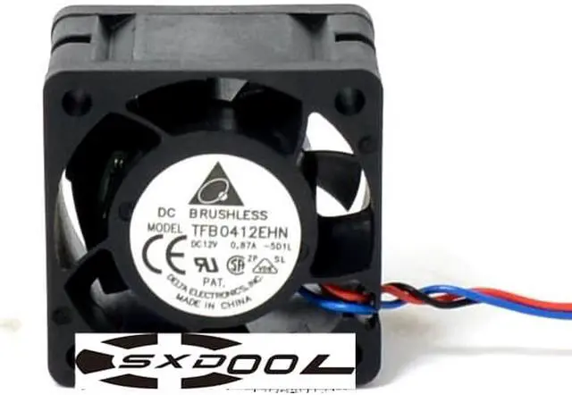 Alt view image 2 of 5 - Original Delta 4CM 4028 12V 0.87A TFB0412EHN Server violence fan 15000RPM 3-wire 3-pin