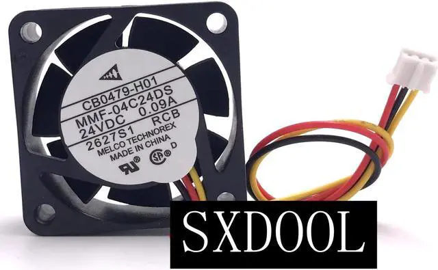 Main image of Melco 4015 40*15mm MMF-04C24DS RCB CB0479-H01 24V 0.09A 3 Wires 3 Pins Case fan 4CM inverter ABB fanuc server cooler