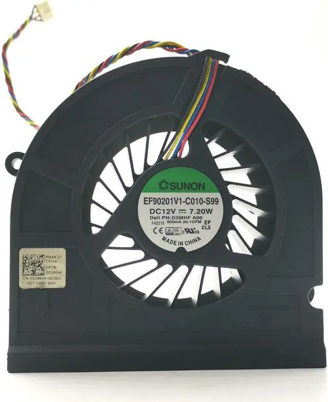 Main image of Original For Dell Inspiron one 2020 CPU fan EF90201V1-C010-S99 D3MHF DC12V 7.2W 4-wire 4-pin BAAA0920R2U P012 0.6A