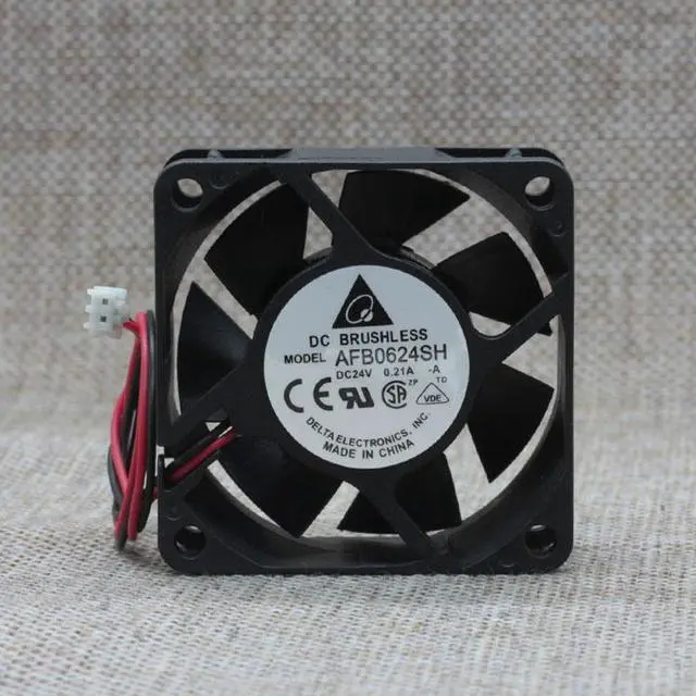 Main image of Delta 6CM 6 cm 6025 24V AFB0624SH 0.21A inverter fan cooling fan 2-Wire 2-pin 6000rpm
