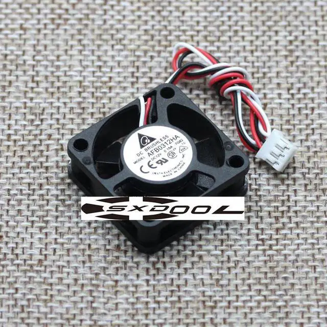 Alt view image 4 of 5 - Original Delta AFB0312HA 12V 0.15A 3cm 3010 30mm 3-wire 3-pin For YASKAWA drive  cooling fan
