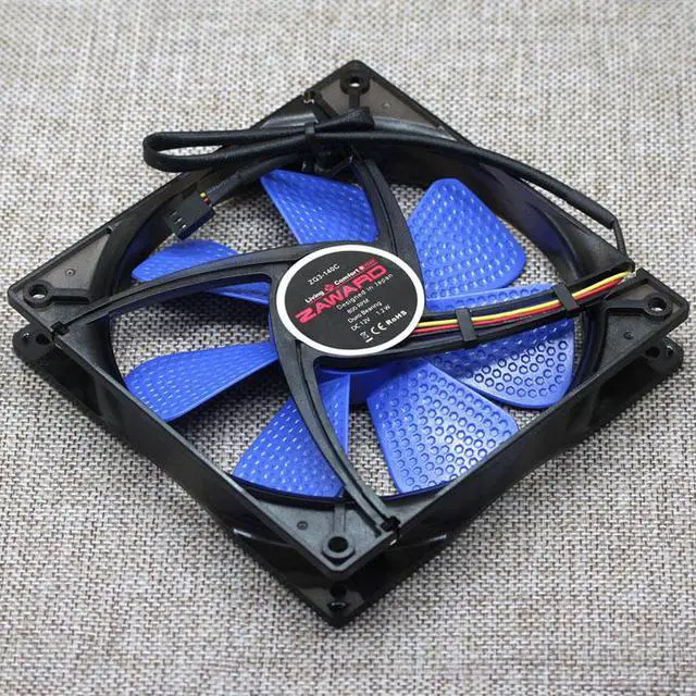 Alt view image 6 of 6 - GOIF FAN ZG3-140C 14 cm 12V 0.1A 14025 3-wire computer case cooling fan
