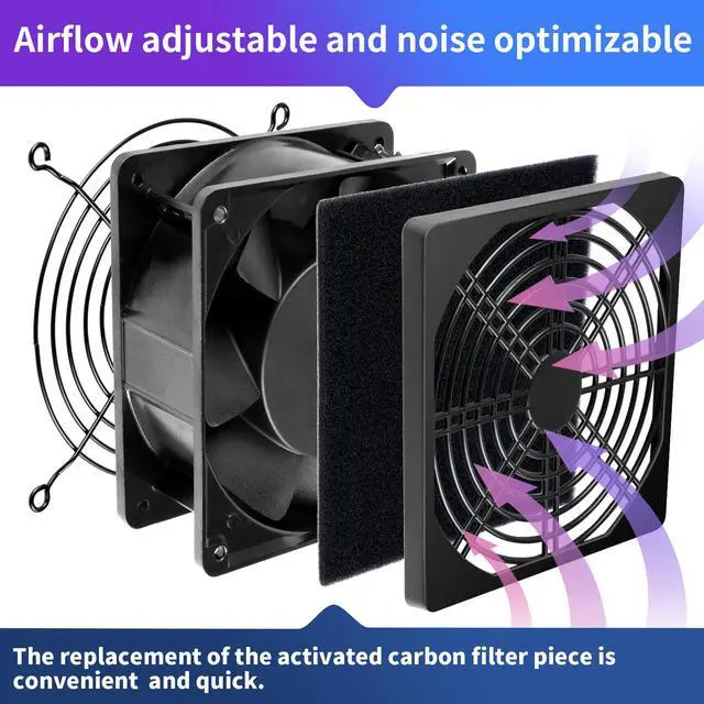 Alt view image 2 of 6 - 120V Solder Smoker Absorber Remover Fume Extractor Smoke Prevention DIY Working Cooling Fan Soldering with spare Carbon filter SXDOOL SXD12038B1LM