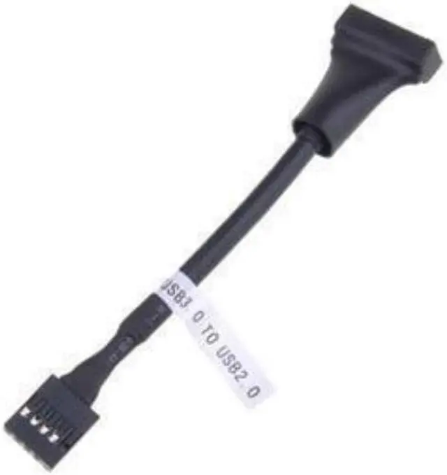 Alt view image 2 of 4 - USB 3.0 19Pin/20 pin Male to Front Panel towards to USB 2.0 to Motherboard Header Box 9Pin /10pin Female Adapter Converter Joiner Housing Cable The cable can let the USB 3.0 20 pin device connected to