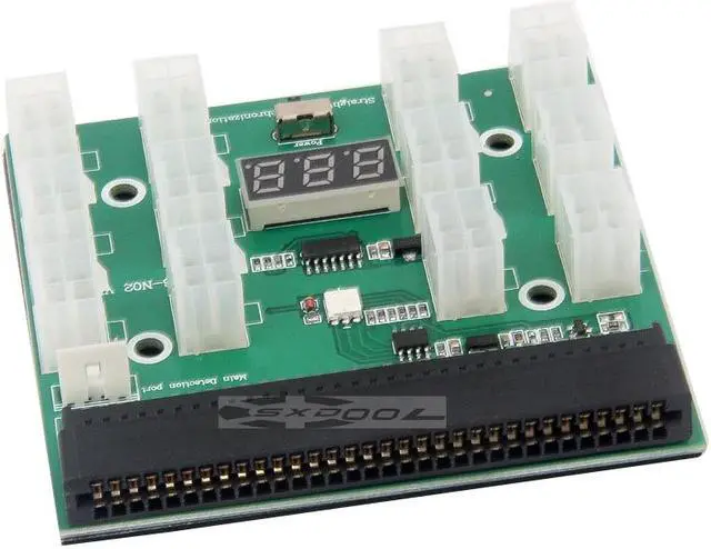 Alt view image 2 of 6 - Server power conversion board to 6pin adapter card connector 12V graphics card power supply self-starting, graphics card power supply board, power adapter card, 6pin toggle switch