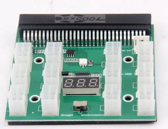 Main image of Server power conversion board to 6pin adapter card connector 12V graphics card power supply self-starting, graphics card power supply board, power adapter card, 6pin toggle switch