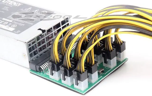 Alt view image 5 of 6 - Server power conversion board to 6pin adapter card connector 12V graphics card power supply self-starting, graphics card power supply board, power adapter card, 6pin toggle switch