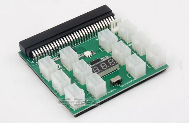 Alt view image 3 of 6 - Server power conversion board to 6pin adapter card connector 12V graphics card power supply self-starting, graphics card power supply board, power adapter card, 6pin toggle switch