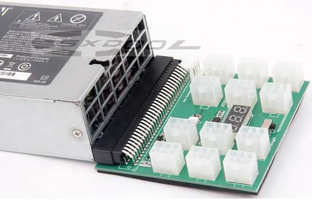 Alt view image 4 of 6 - Server power conversion board to 6pin adapter card connector 12V graphics card power supply self-starting, graphics card power supply board, power adapter card, 6pin toggle switch