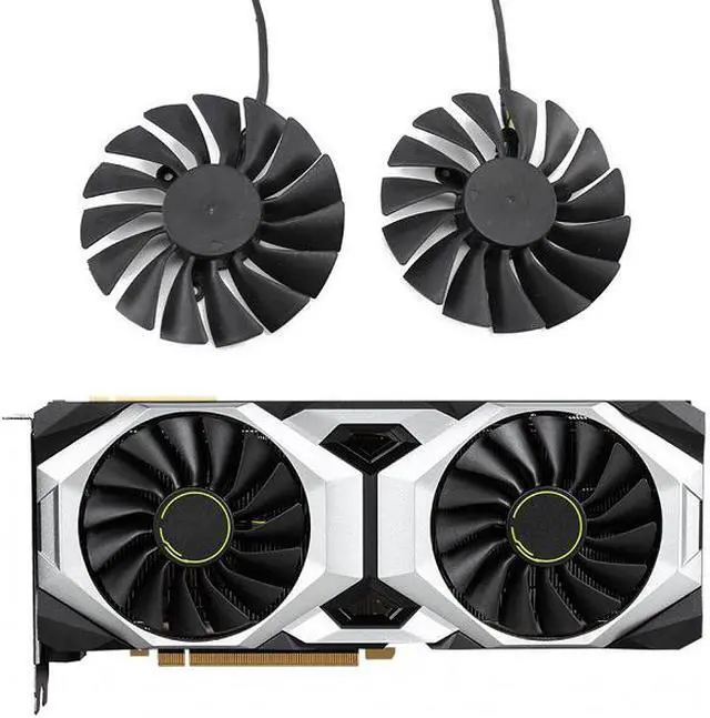 Alt view image 4 of 4 - 1 Pair 88mm original POWER LOGIC PLA09215B12H 12V 0.55 RTX 2080 Ti VENTUS OC Graphic Cooler fan For MSI Geforce RTX 2080Ti 2080 Super Video Card Fan