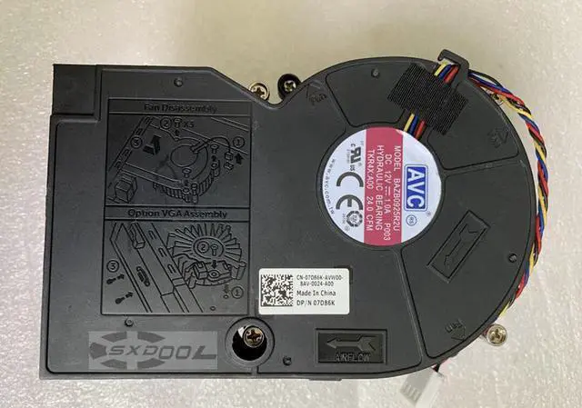 Main image of New original For Dell Optiplex 3050 5050 7050 SFF Desktop Radiator Fan 7D86K AVC BAZB0925R2U DC12V 1.0A 24CFM