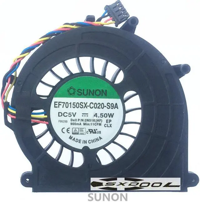 Main image of Laptop cooling fan For Dell OptiPlex 3020 3040 3046m 3050 7040 9020 D10U KSB0705HB-A BAZC0715R5U PVB070E05N -P02 EF70150SX-C020-S9A 5V CPU Fan