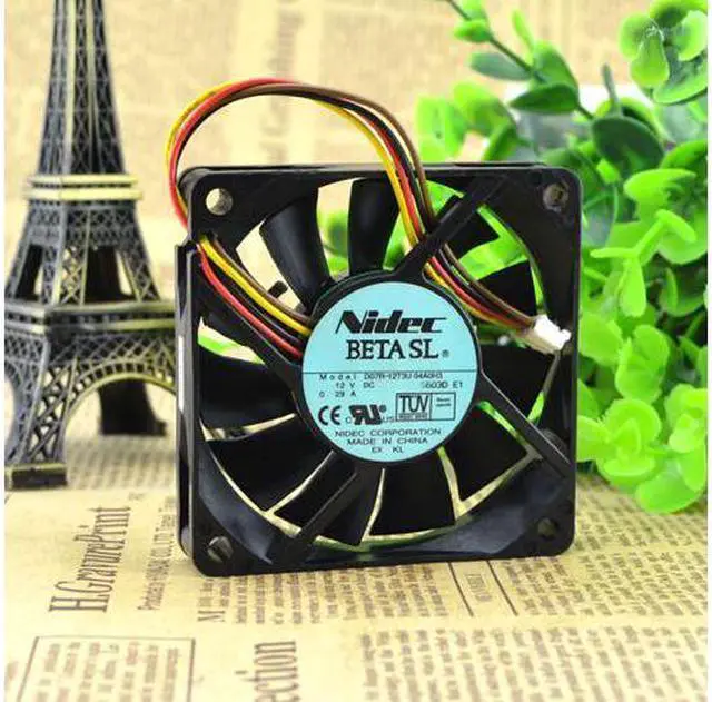 Alt view image 2 of 4 - New CPU Fan Nidec D07R-12T3U 12V 0.29A 7015 70mm x 15mm 4 pin PWM Long Wire case cooler chassis fan hydraulic bearing cooling fan - Ethereum Mining ETH