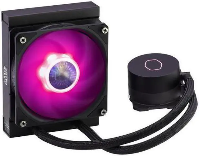Alt view image 4 of 7 - MasterLiquid ML120L RGB V2, Cooler Master Close-Loop AIO CPU Liquid Cooler, 120 Radiator, SickleFlow 120mm, RGB Lighting, 3rd Gen Dual Chamber Pump for AMD Ryzen/Intel LGA1200/1151