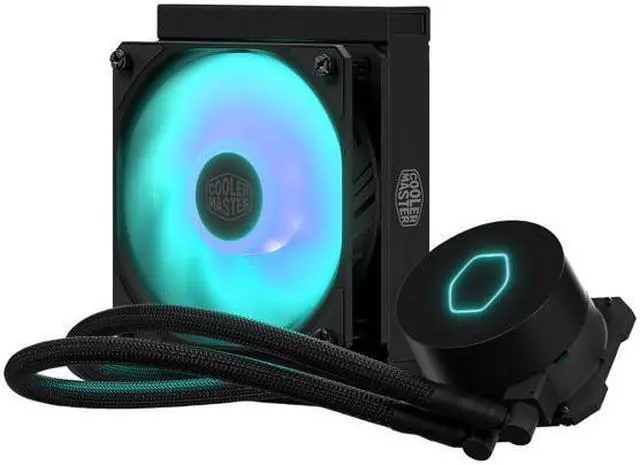 Alt view image 3 of 7 - MasterLiquid ML120L RGB V2, Cooler Master Close-Loop AIO CPU Liquid Cooler, 120 Radiator, SickleFlow 120mm, RGB Lighting, 3rd Gen Dual Chamber Pump for AMD Ryzen/Intel LGA1200/1151