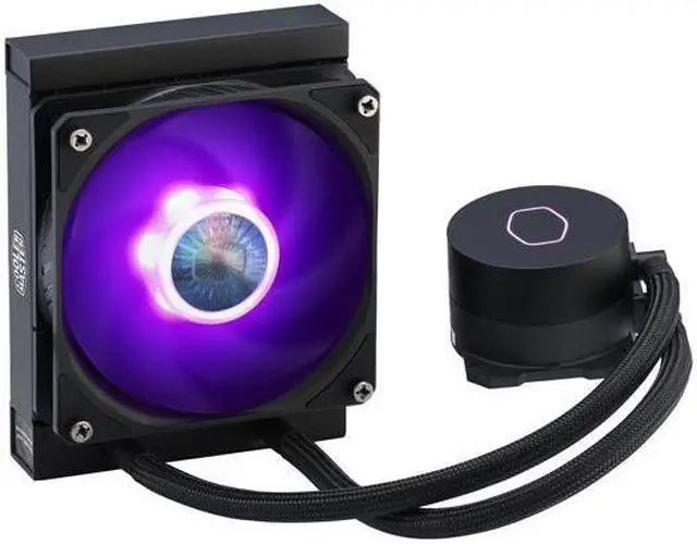 Alt view image 2 of 7 - MasterLiquid ML120L RGB V2, Cooler Master Close-Loop AIO CPU Liquid Cooler, 120 Radiator, SickleFlow 120mm, RGB Lighting, 3rd Gen Dual Chamber Pump for AMD Ryzen/Intel LGA1200/1151