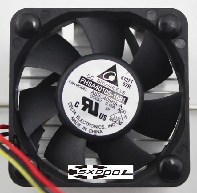 Alt view image 4 of 7 - Original Delta ASB0405HA-A 5V 0.16A Industrial PC North and South Bridge radiator FHSA4010S-1681 (fan & heat sink)