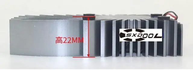 Alt view image 4 of 4 - For ASUS GT620-1GD3-L-V2 graphics card radiator & cooling fan