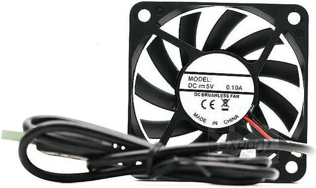 Alt view image 3 of 5 - 5V ultra-quiet 6CM ultra-thin USB interface, router, power cat, light cat, cooling fan 6010 0.10A 16CFM double ball Backpacking, camping tents to ventilate heat, carry a lightweight fan with you
