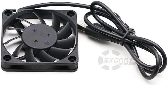 Alt view image 5 of 5 - 5V ultra-quiet 6CM ultra-thin USB interface, router, power cat, light cat, cooling fan 6010 0.10A 16CFM double ball Backpacking, camping tents to ventilate heat, carry a lightweight fan with you