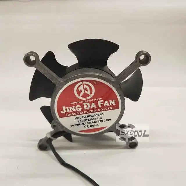 Alt view image 6 of 6 - Servo motor ball bearing fan, cross cooling fan JING DA JD12038A2B 220V