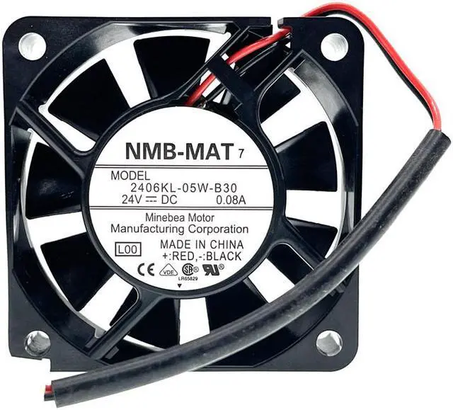 Main image of NMB 2406KL-05W-B30 60X60X15 mm 6015 60mm 6cm DC 24V 0.08A quiet server Cooling Fan