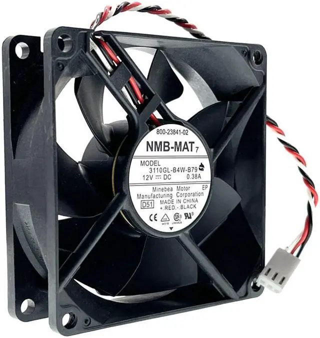Main image of 80mm 12V Computer Case Cooling Fan,3110GL-B4W-B79 NMB 8025 80X80X25mm Dual Ball ,3Pin Tach FG High Speed 4200RPM