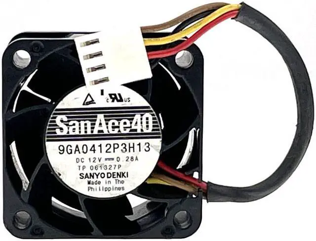 Alt view image 4 of 4 - 9GA0412P3H13 40mm 4cm 12V Dual Ball Bearing High Speed Small Computer Cooling Fan,40X40X28mm 4028 0.28A 14000RPM Pwm Cooler PC