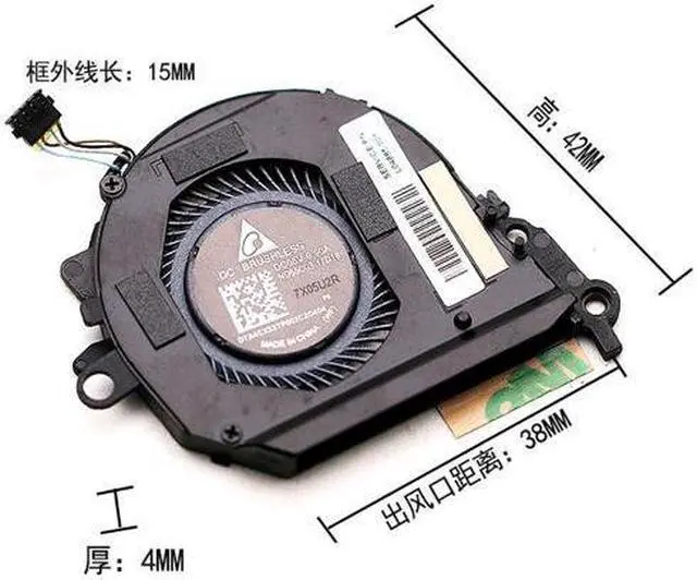 Alt view image 3 of 4 - (GPU Fan) For HP 13" Spectre X360 13t-ae000 13-AE 13-AE013DX notebook fan Delta ND55C03 5V 0.50A TPN-Q199 Laptop cooler