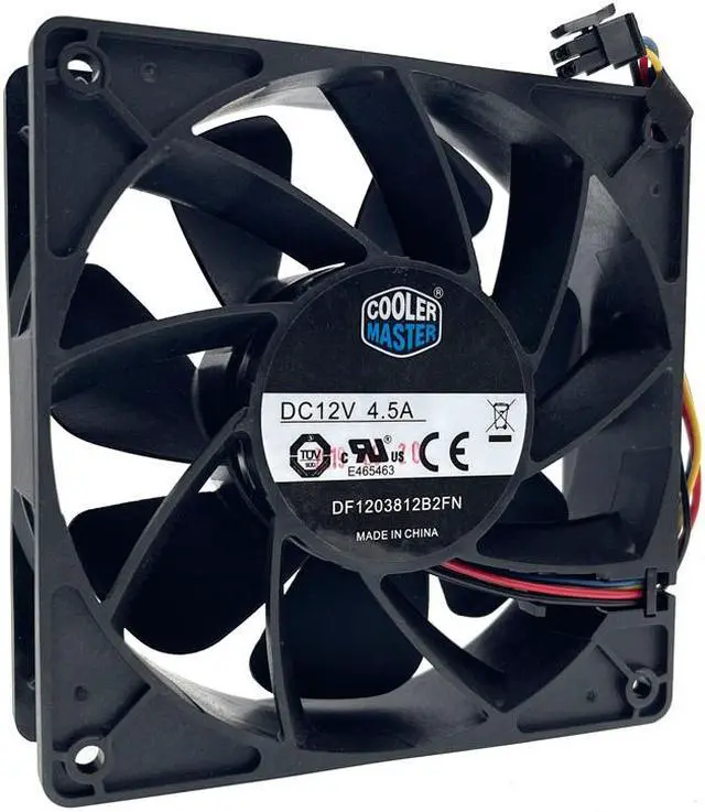 Alt view image 2 of 4 - High Speed 120mm Cooling Fan 12cm,DF1203812B2FN DC 12V 4.50A 120X120X38mm Miner Cooler