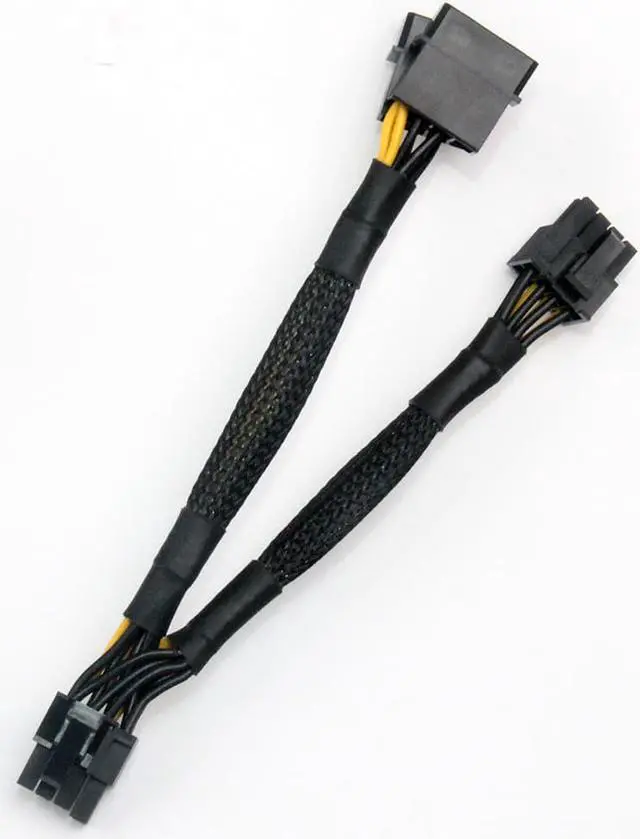 Alt view image 2 of 7 - GPU 8Pin male to (8pin+daul molex 6pin)adapter cable  computer graphics power cable