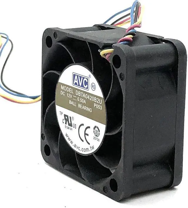 Alt view image 2 of 4 - DBTA0420B2U 40mm High Speed Cooling Fan AVC 4020 4CM 40*40*20MM 12V 0.50A 4 -Wire Violent Powerful Fans 12000RPM