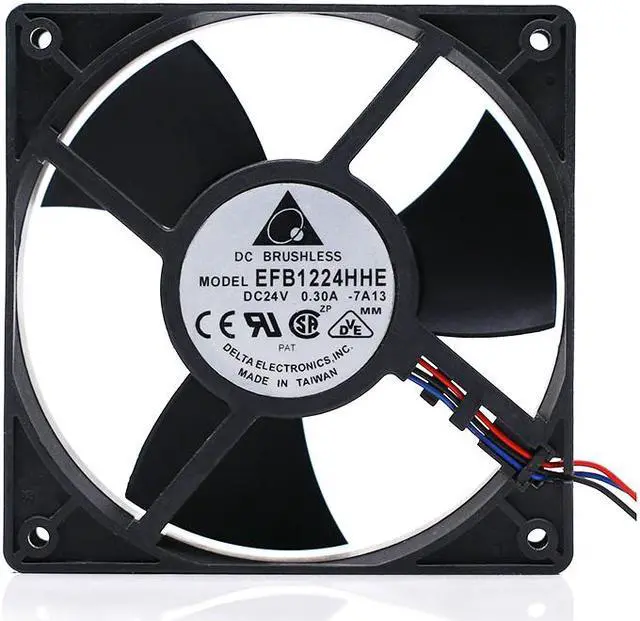 Alt view image 5 of 6 - EFB1224HHE 120mm DC 24V Server Cooling Fan Delta 12038 12cm High Speed Air Volume Inverter Cooling Fan
