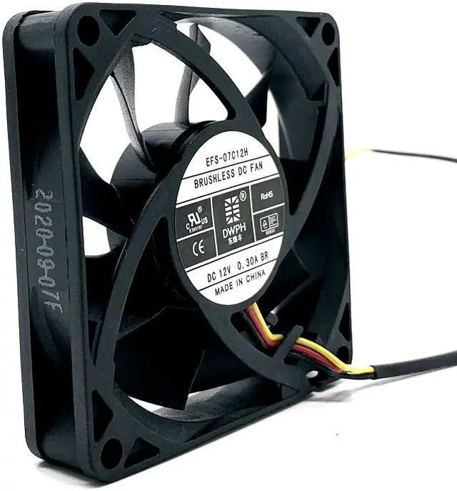 Main image of for DWPH UPS C1K C2K C3K Power Supply PSU Cooling Fan,EFS-07C12H 70mm 7cm 70X70X15mm 12V 0.30A Mute Silent Cooler